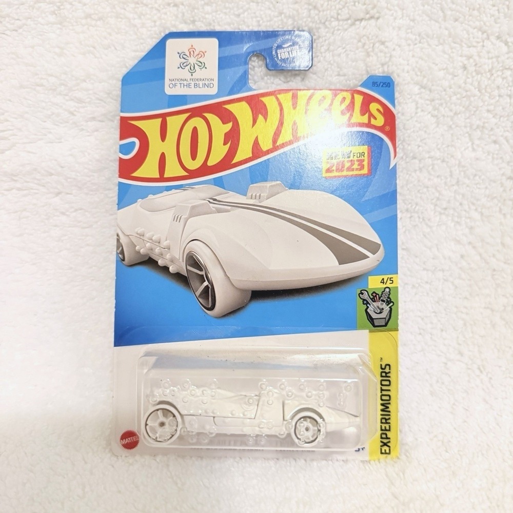 HOT WHEELS HW Braille Racer Twin Mill White Experimotors NatFed Blind HKG33 2023